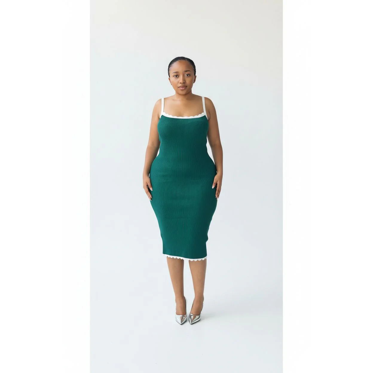 Sleeveless Square Neck Bodycon Maxi Dress - Image 5
