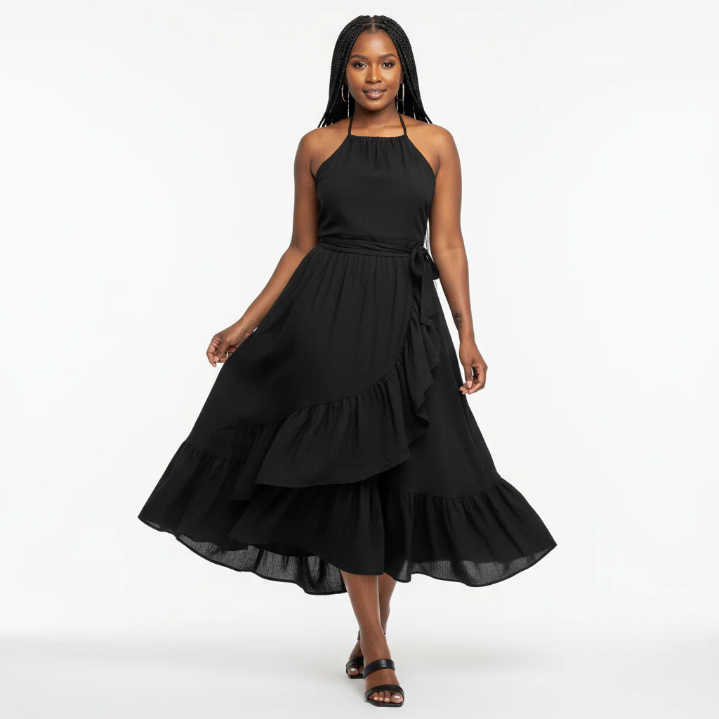 Sleeveless Top and Bottom Pleated Skirt Set - Image 2