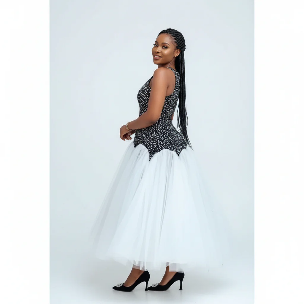 Sleeveless Tule Dress - Image 3