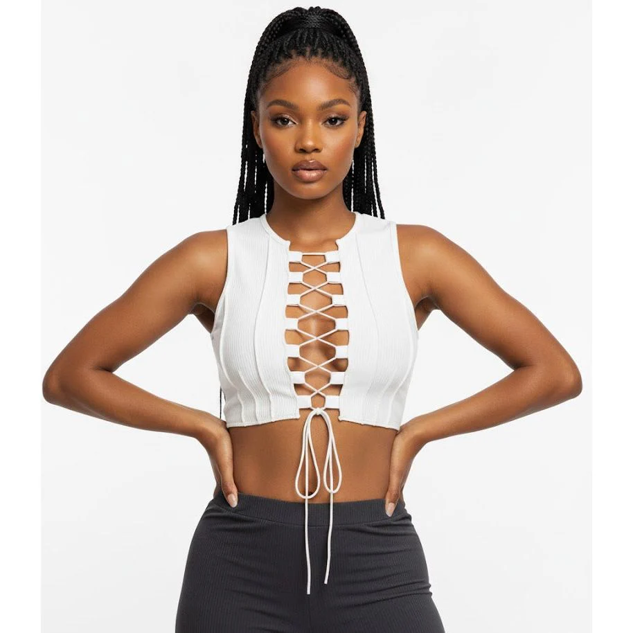 Sleeveless Tummy Out Crop Top - Image 3