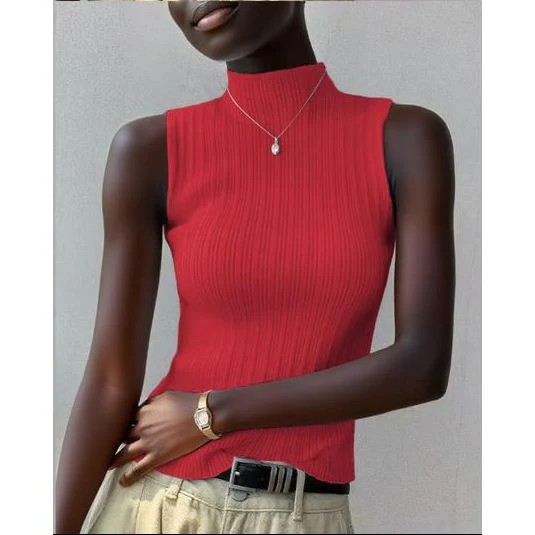 Sleeveless Turtleneck Top - Image 5