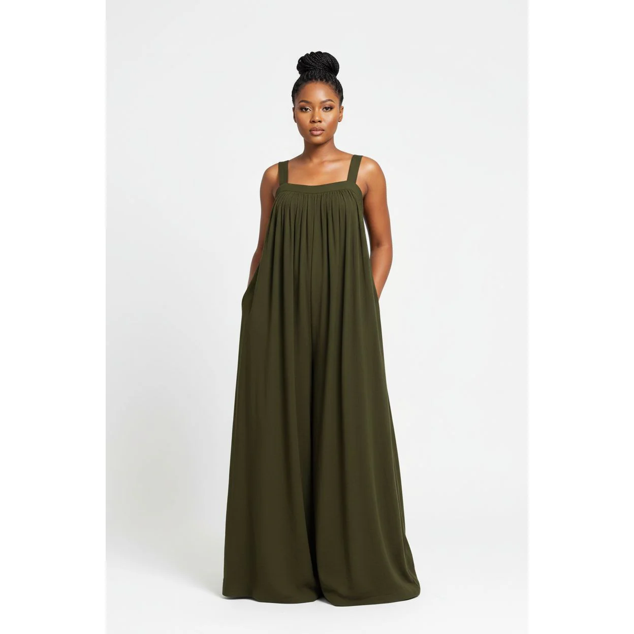 Sleeveless Wide Leg Jumpsuit - Image 2