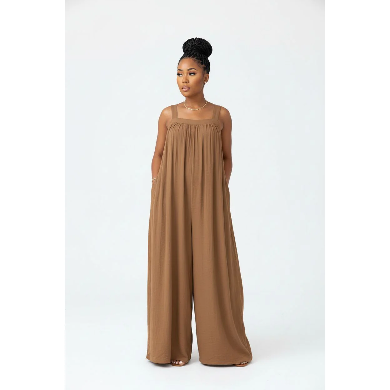 Sleeveless Wide Leg Jumpsuit - Image 4