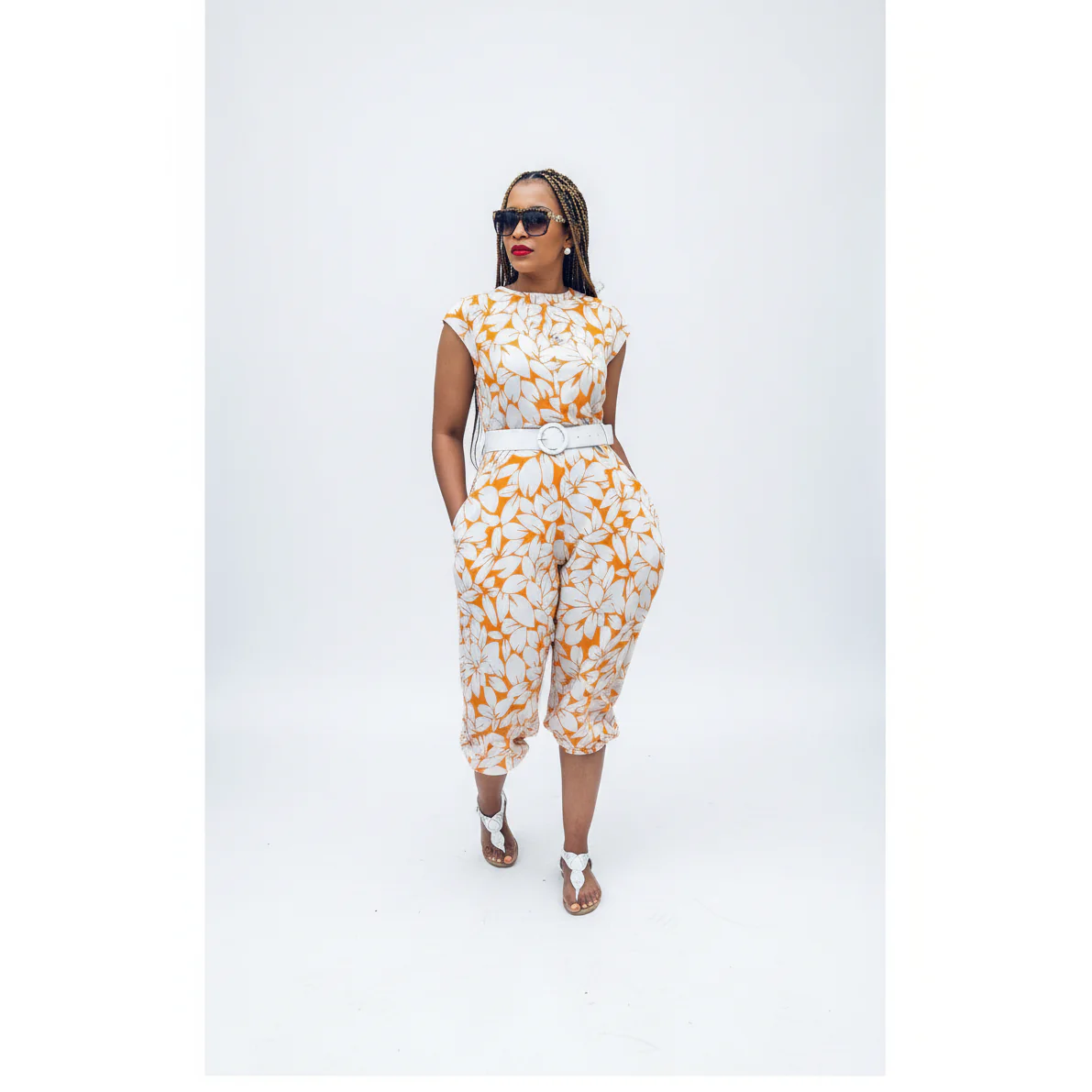 Sleeves Floral Jumpsuit - Image 2