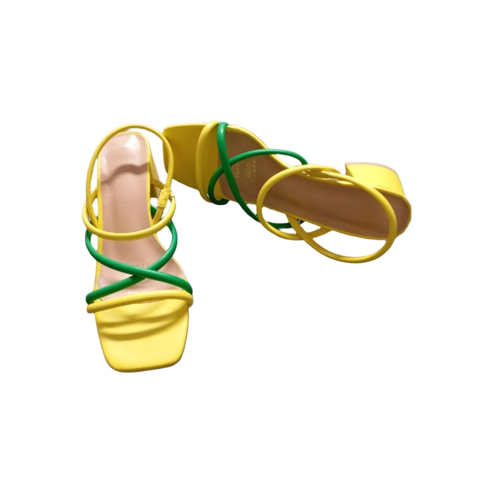 Leather strappy block heel sandals - Image 4