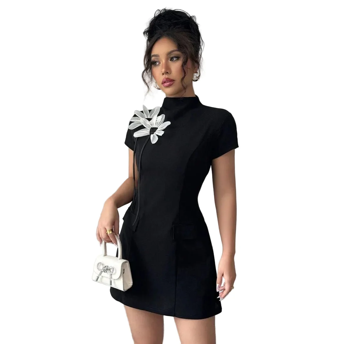 Slim Fit Elegant Mini Dress - Image 3