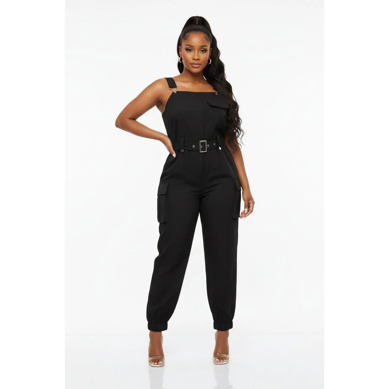 Sling Loose Overalls Long Strap Sleeveless Jumpsuit - Image 4