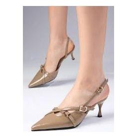 Slingback Kitten Heels Buckle Strap Pumps. - Image 3