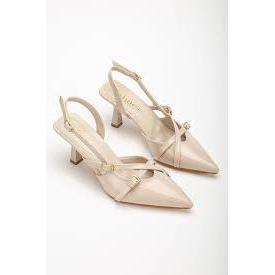 Slingback Kitten Heels Buckle Strap Pumps. - Image 4