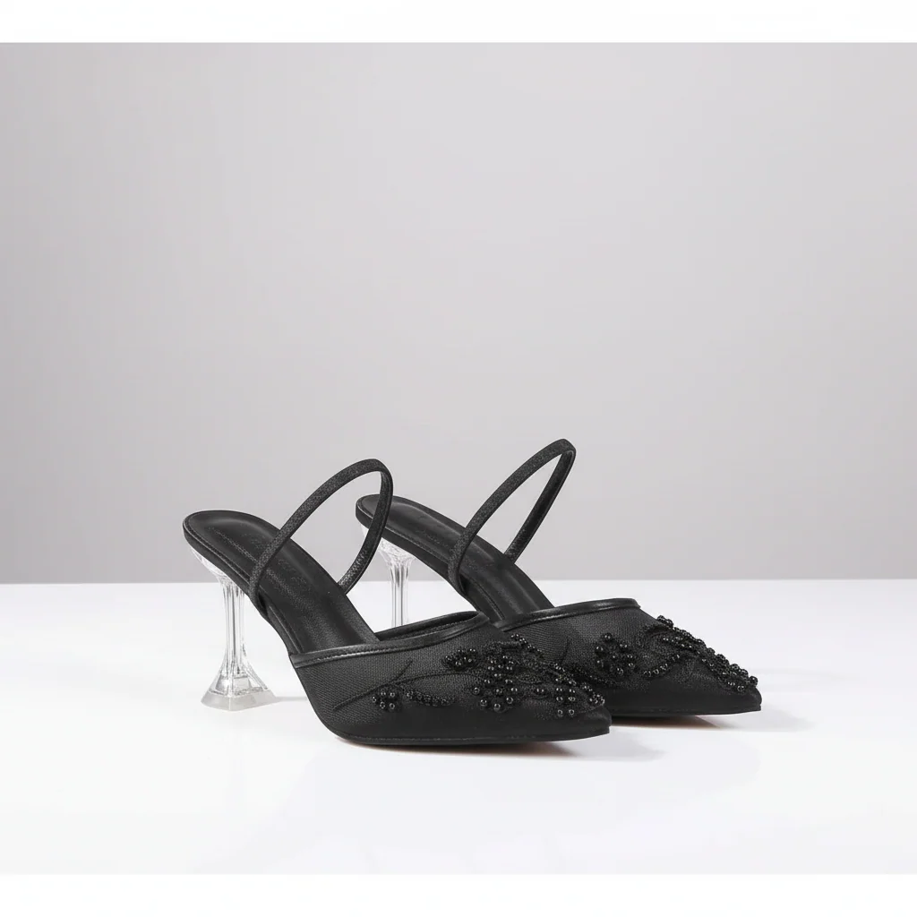 Slingback shoes with stiletto Clear Heel. - Image 3