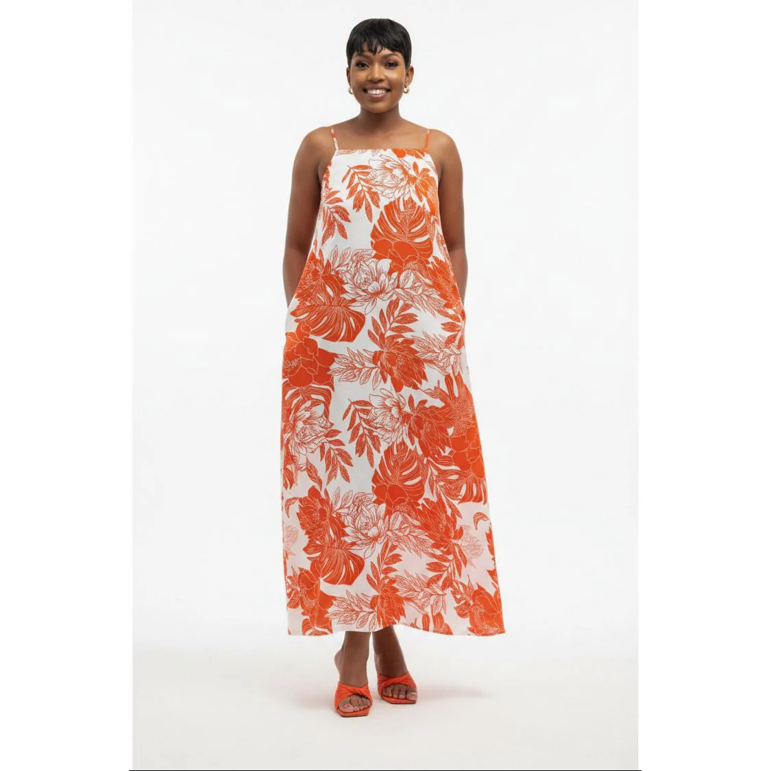 Slip Casual Floral Long Dress