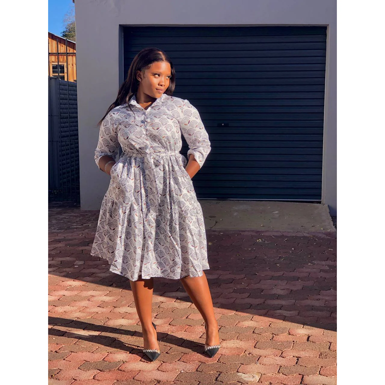 Long Sleeve Slit Midi Dress - Image 6