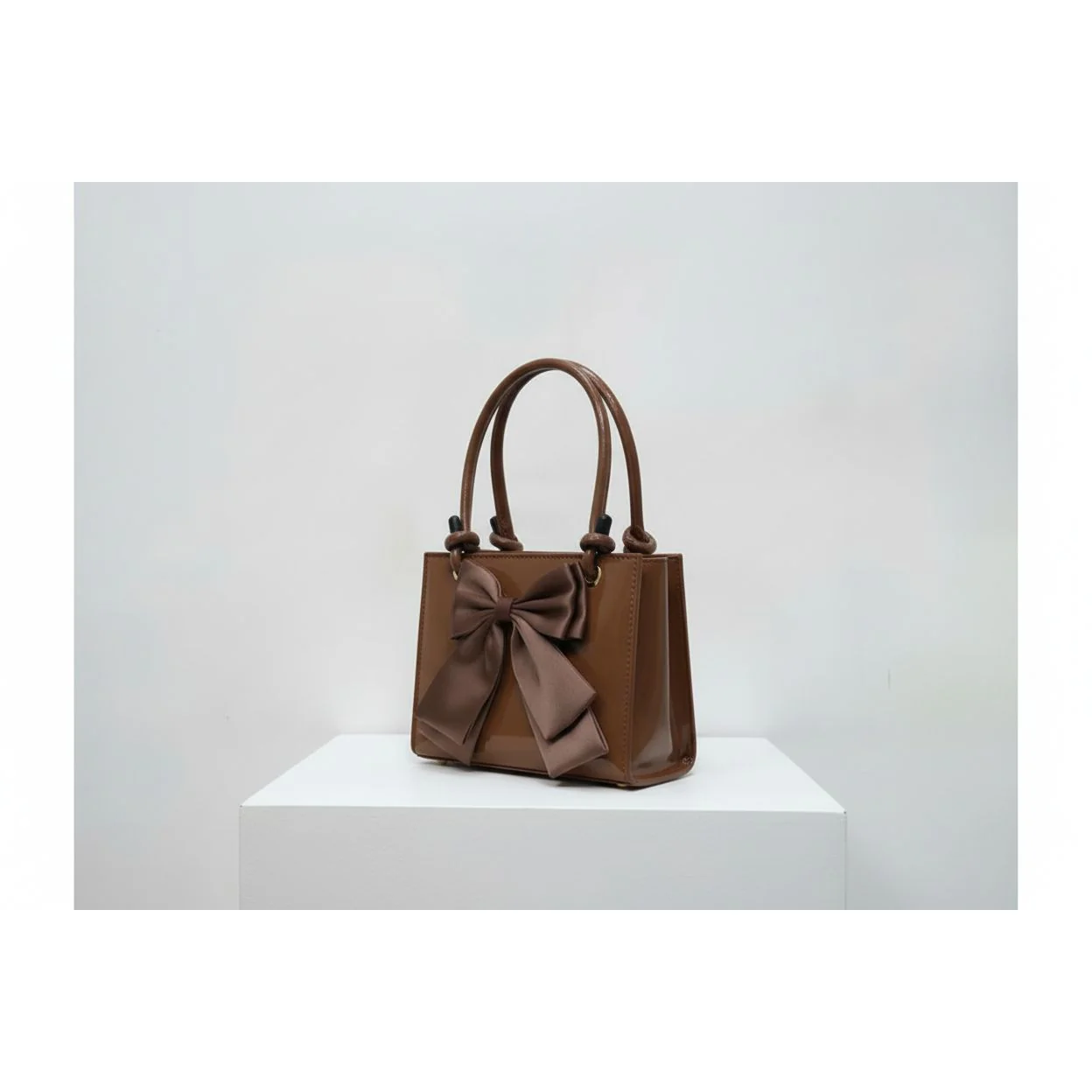 Small Leather Crossbody Handbags with Bow Design - Image 2