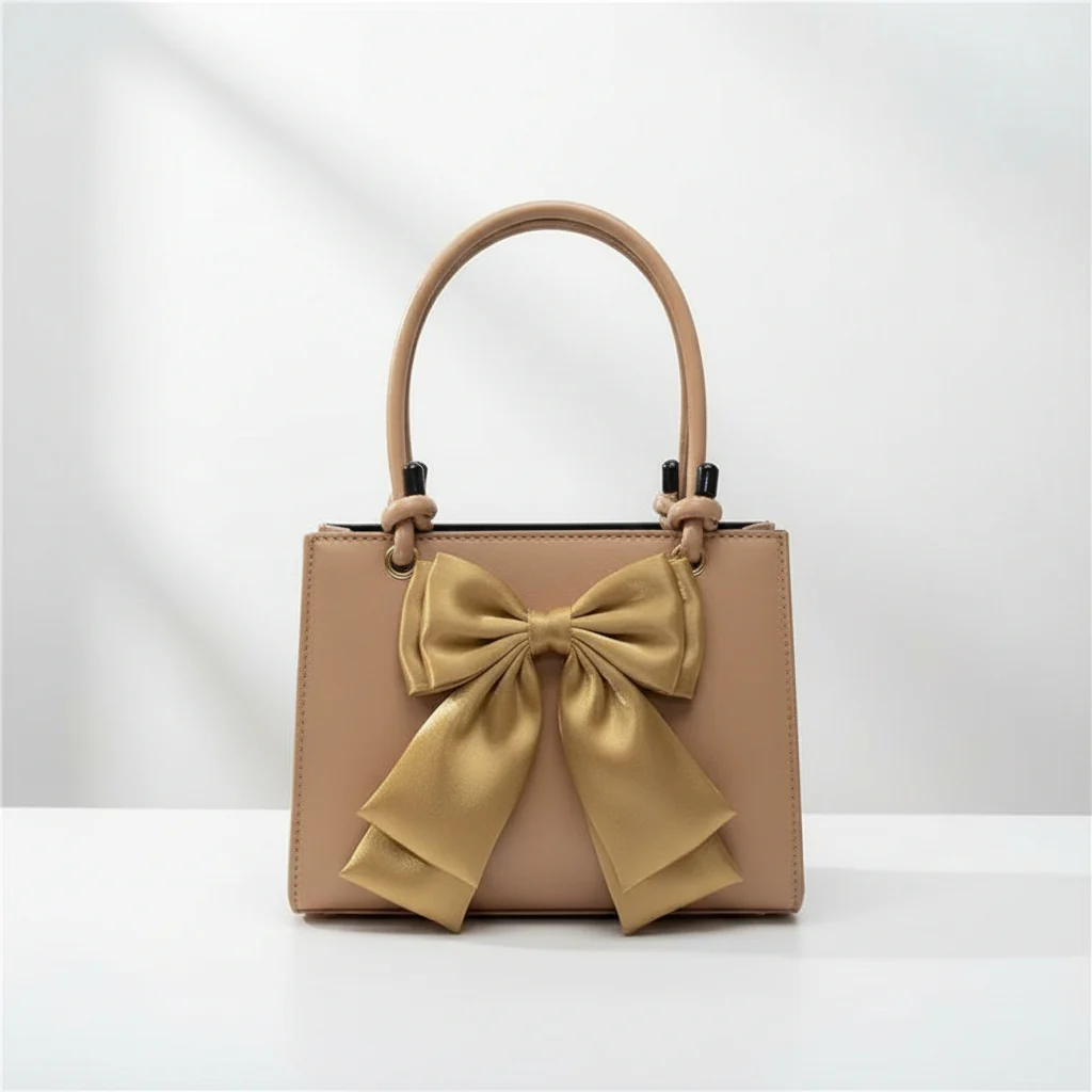 Small Leather Crossbody Handbags with Bow Design - Image 6