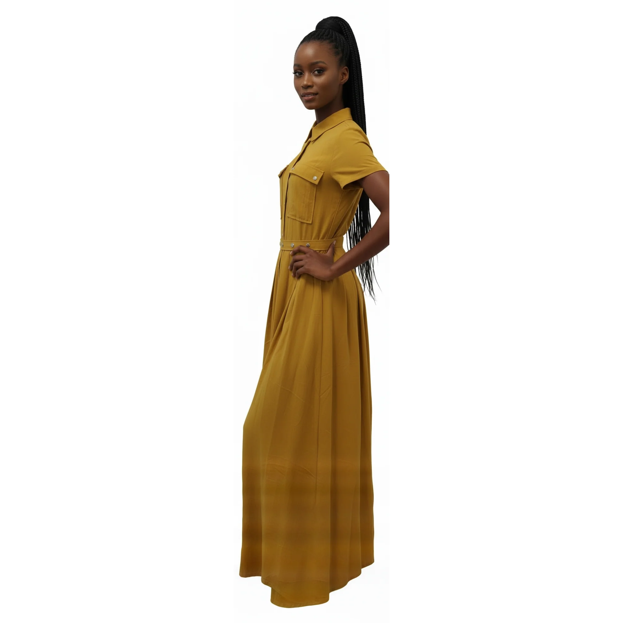 Snap Front Shirt Dress - Image 3