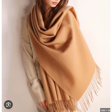 Soft Pashmina Long Winter Warm Thick Scarves With Tassel Shawl Wrap - Image 7