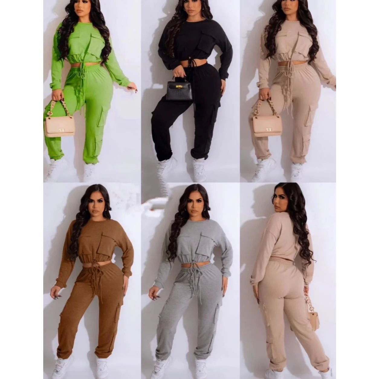 Solid Color Casual Set - Image 2