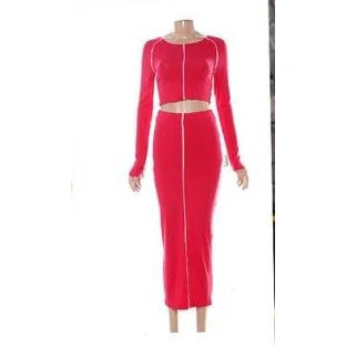 Sosy High Waisted Skirt & Long Sleeve Top Set  - Image 3