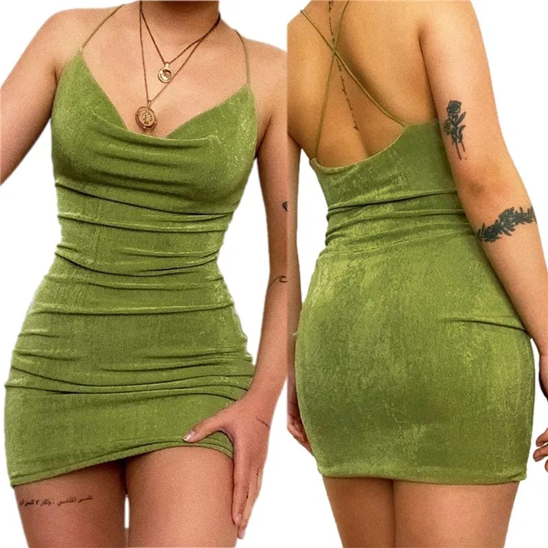 Spaghetti Strap Sexy Mini Dress - Image 2