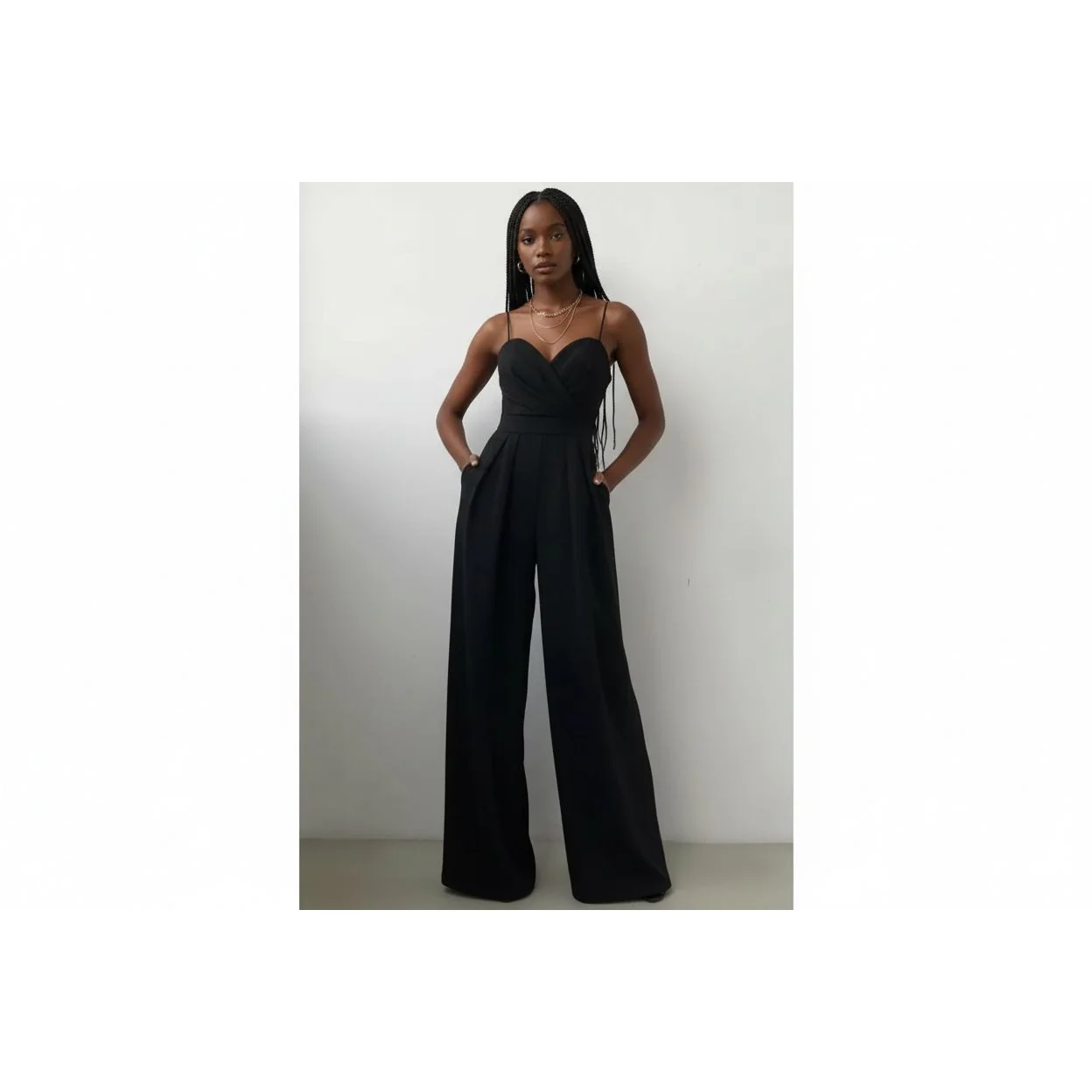 Spaghetti Strap Wide Leg Jumpsuits - Image 4