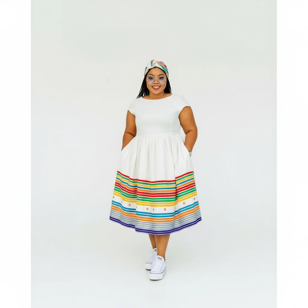 Ankara African Style Midi Dress - Image 2