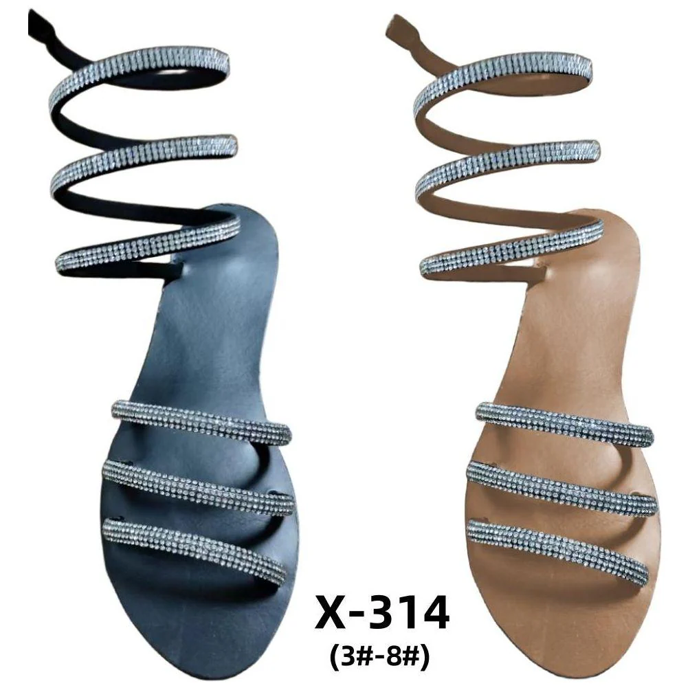 Spiral Twisted strap Flat Sandals - Image 2