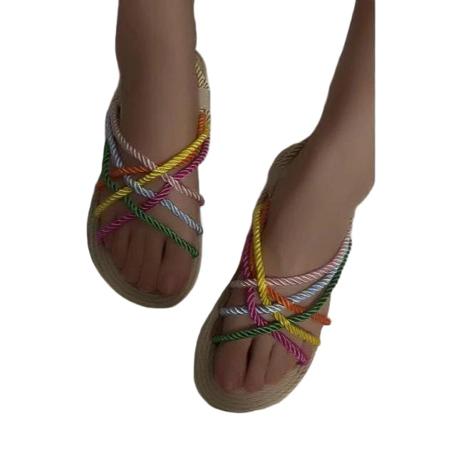Spresa Mink Thick Soled Rope Sandals - Image 3