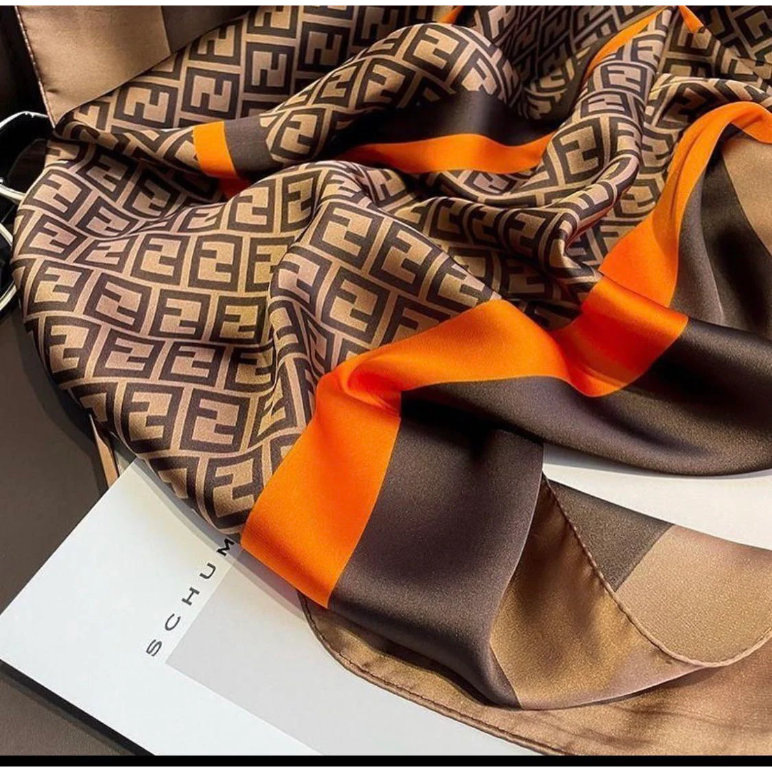 Spring Summer Long Silk Scarf Shawl - Image 3