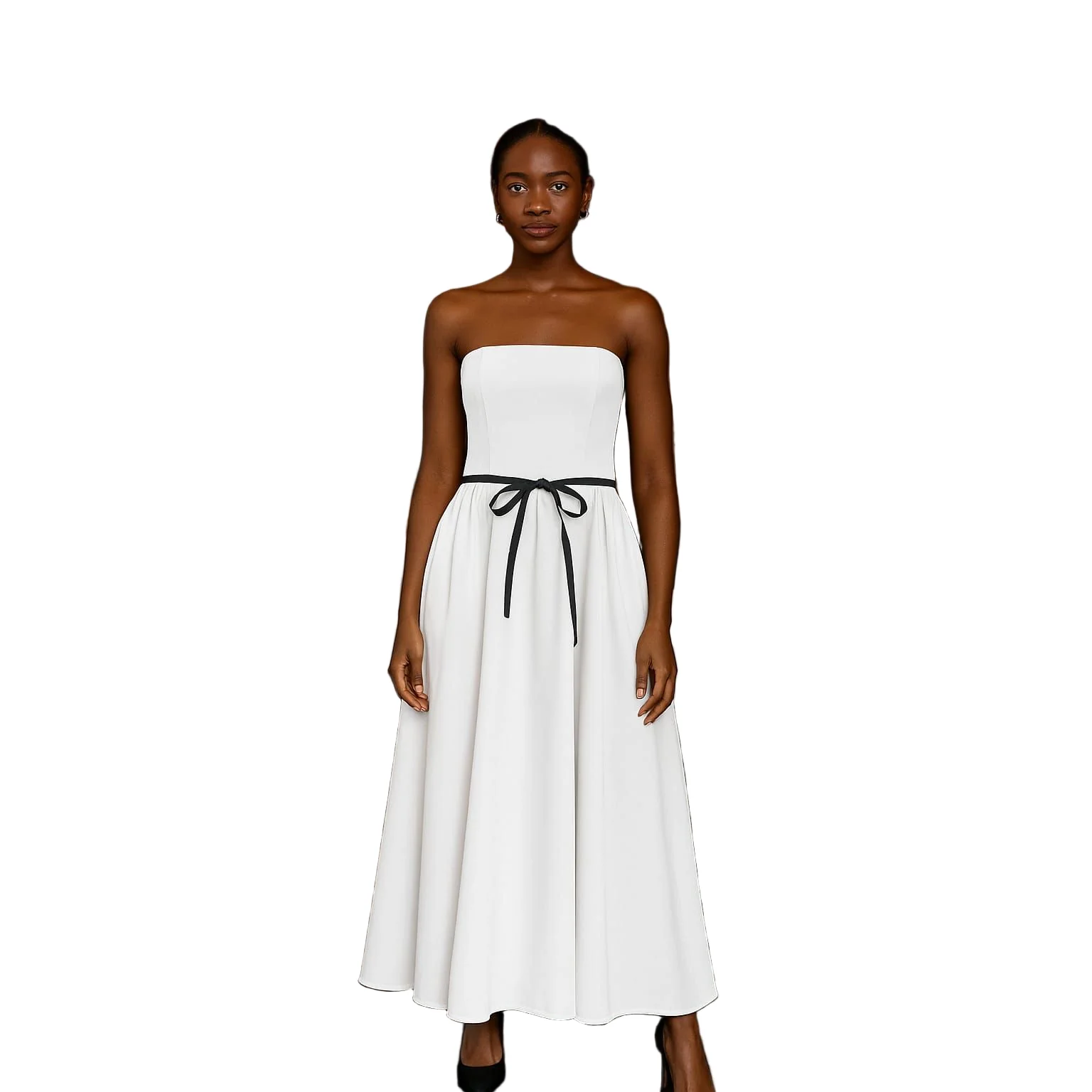 Boobtube Belt Elegant Backless Maxi Dress - Image 2