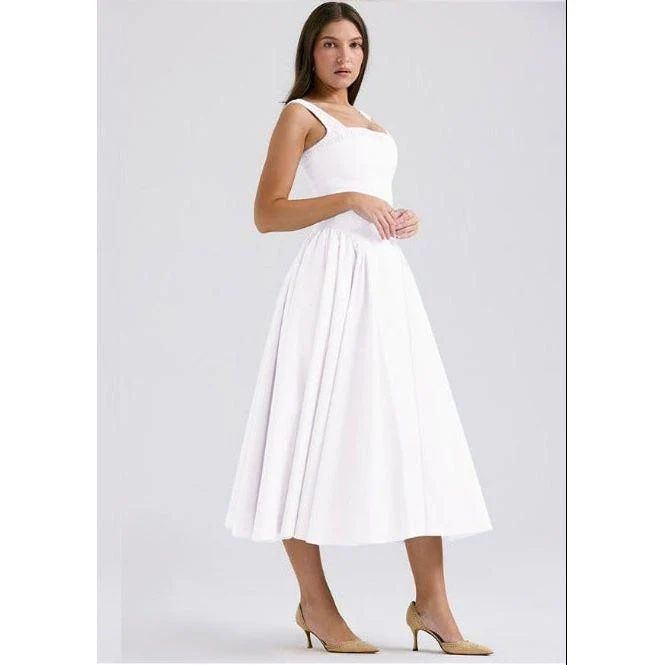 Square Neck Sleeveless A-line Dress - Image 5