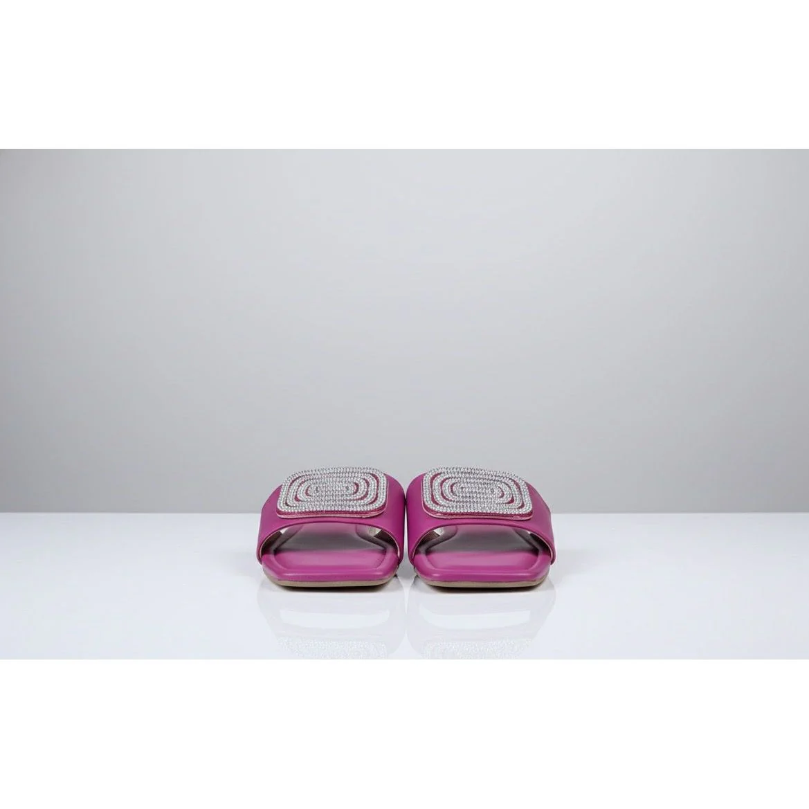 Square Rhinestone Flat Shoes - Image 2