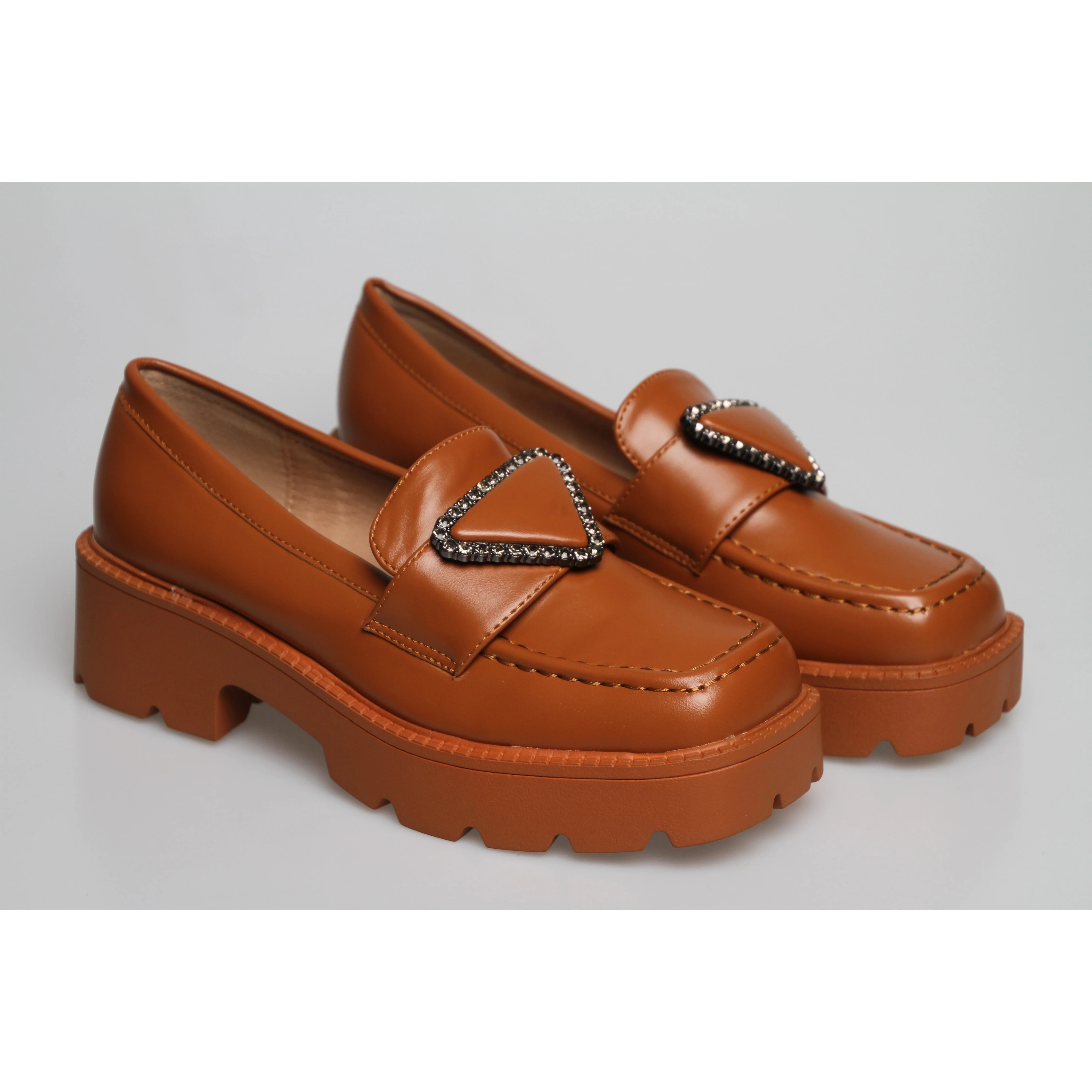 Square Toe Platform Oxford Shoes - Image 11