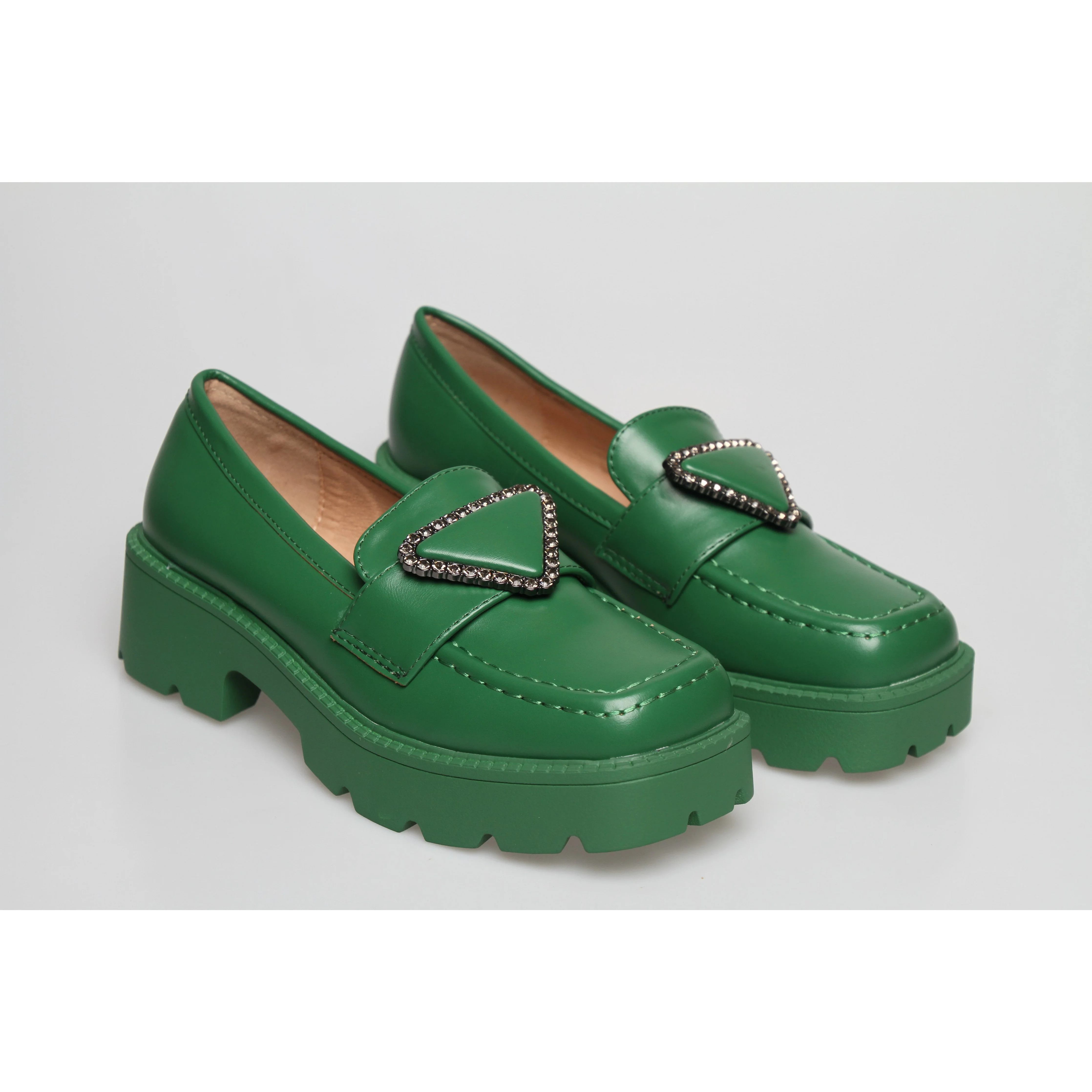 Square Toe Platform Oxford Shoes - Image 12