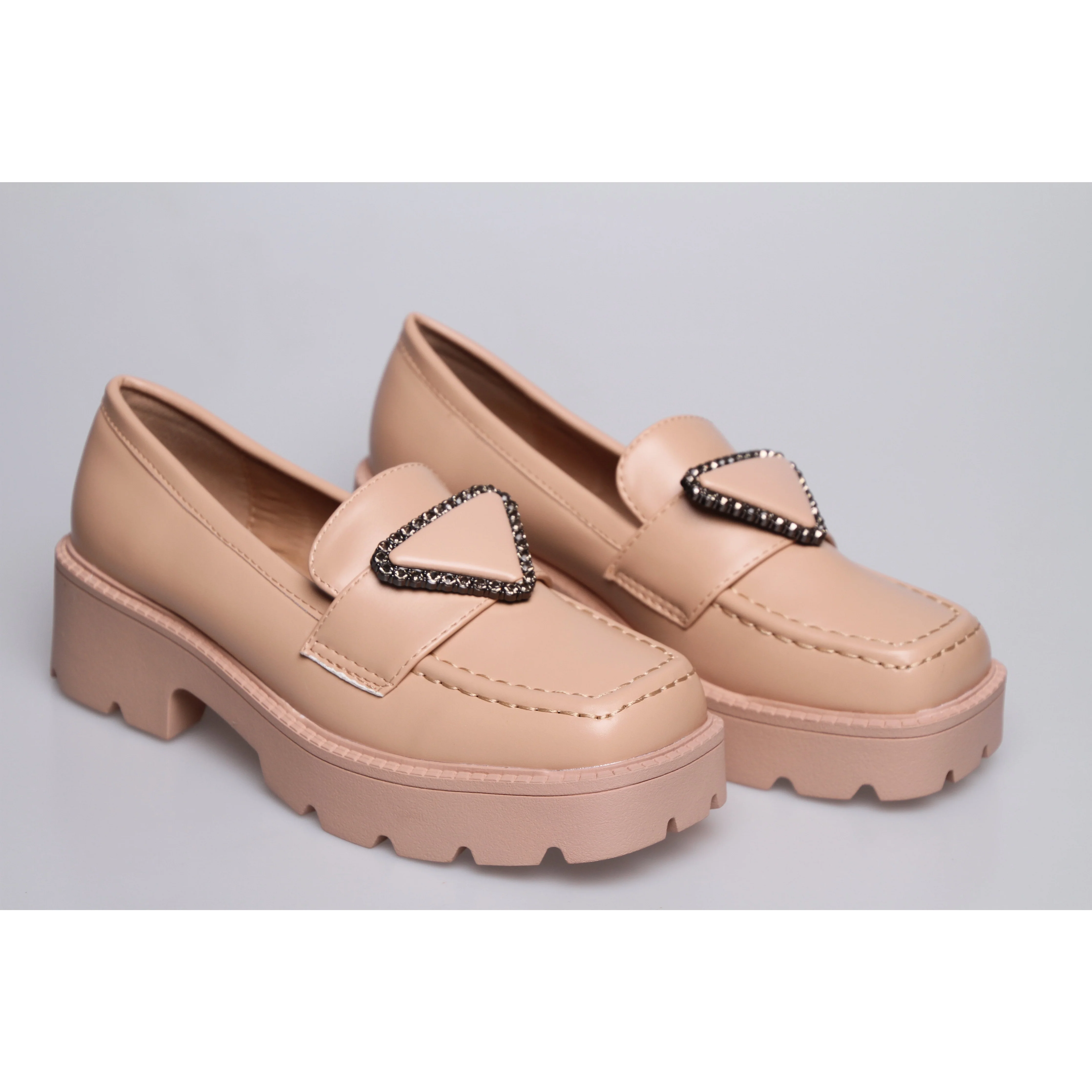Square Toe Platform Oxford Shoes - Image 14