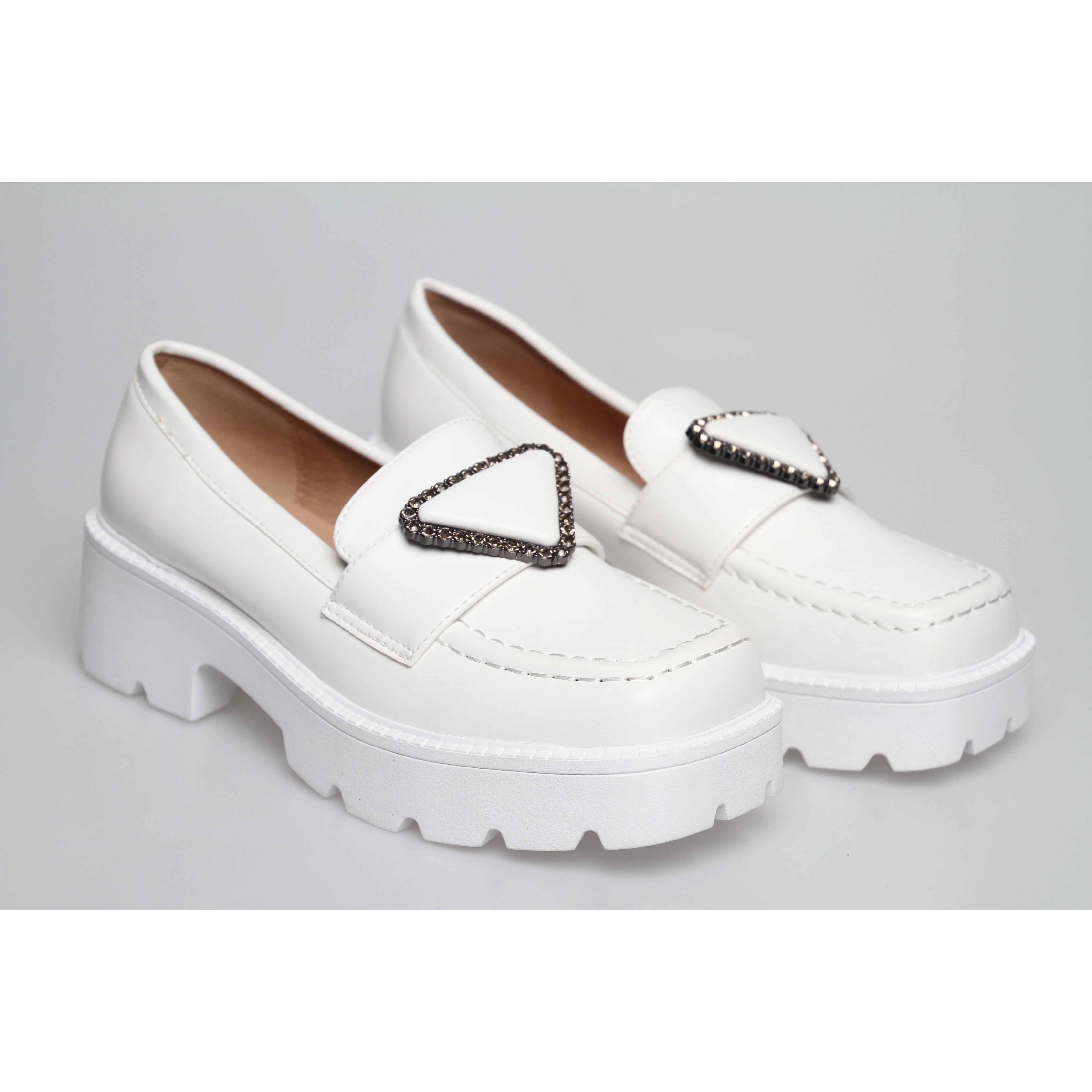 Square Toe Platform Oxford Shoes - Image 16