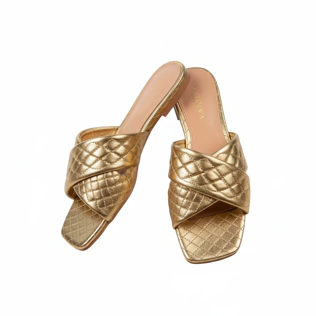 Square Toe Weave Flats Shoes - Image 4