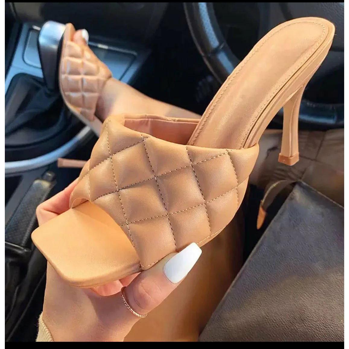 Square Toe Thin Heel Sandals - Image 5