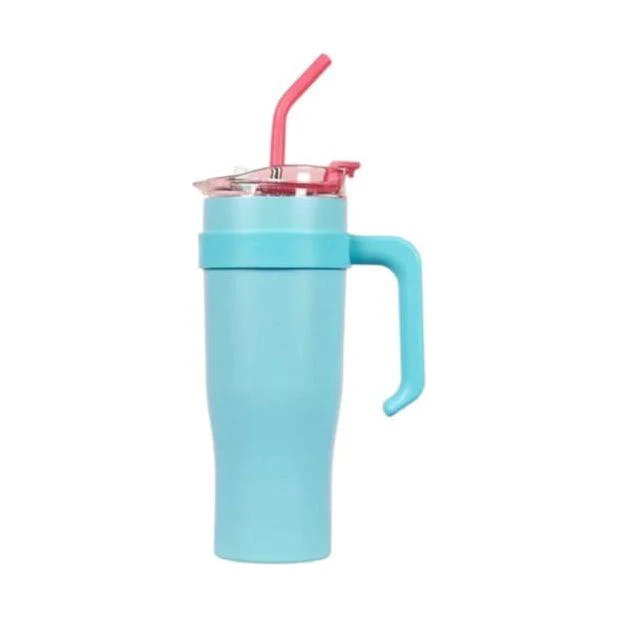 Stainless Steel Straw Travel Tumbler - Image 4