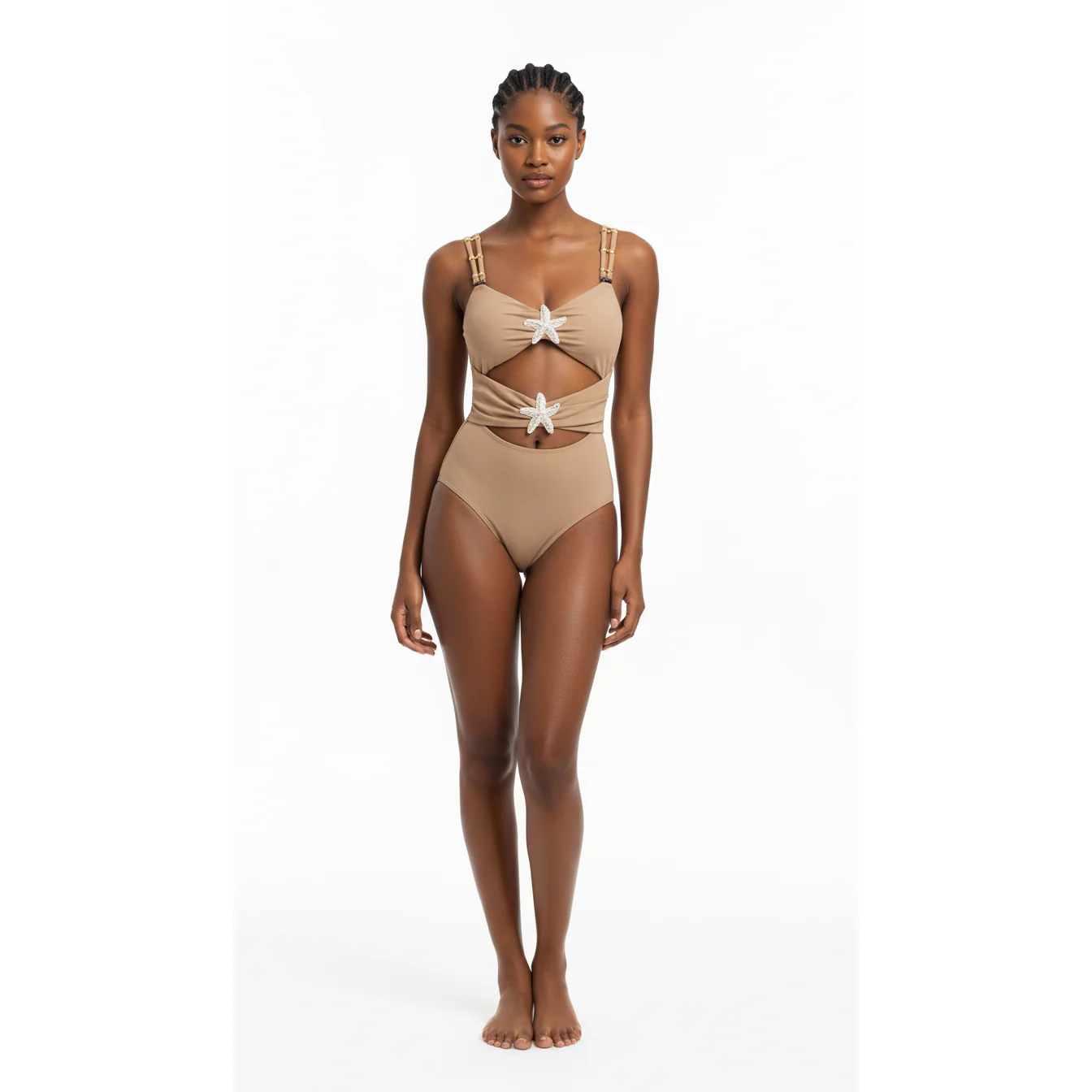 Starfish Embellished Cutout Monokini Swimsuit - Image 5