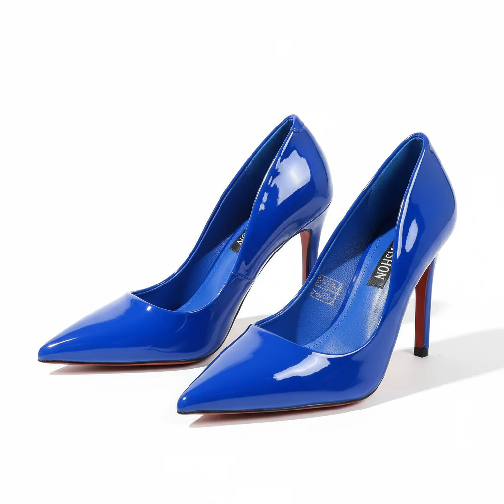 Stiletto High Heel Pumps Pointed Toe Slip On Dress Shoes - Image 4