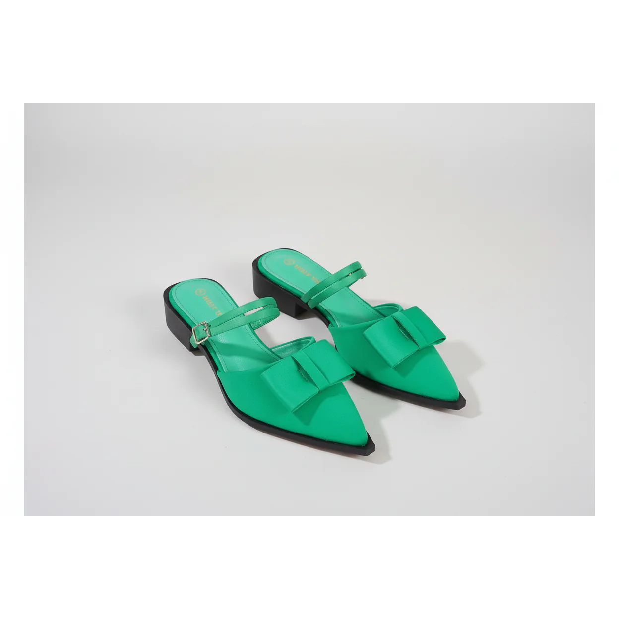 Stiletto Short Heel With Bow Poited Shoe - Image 5