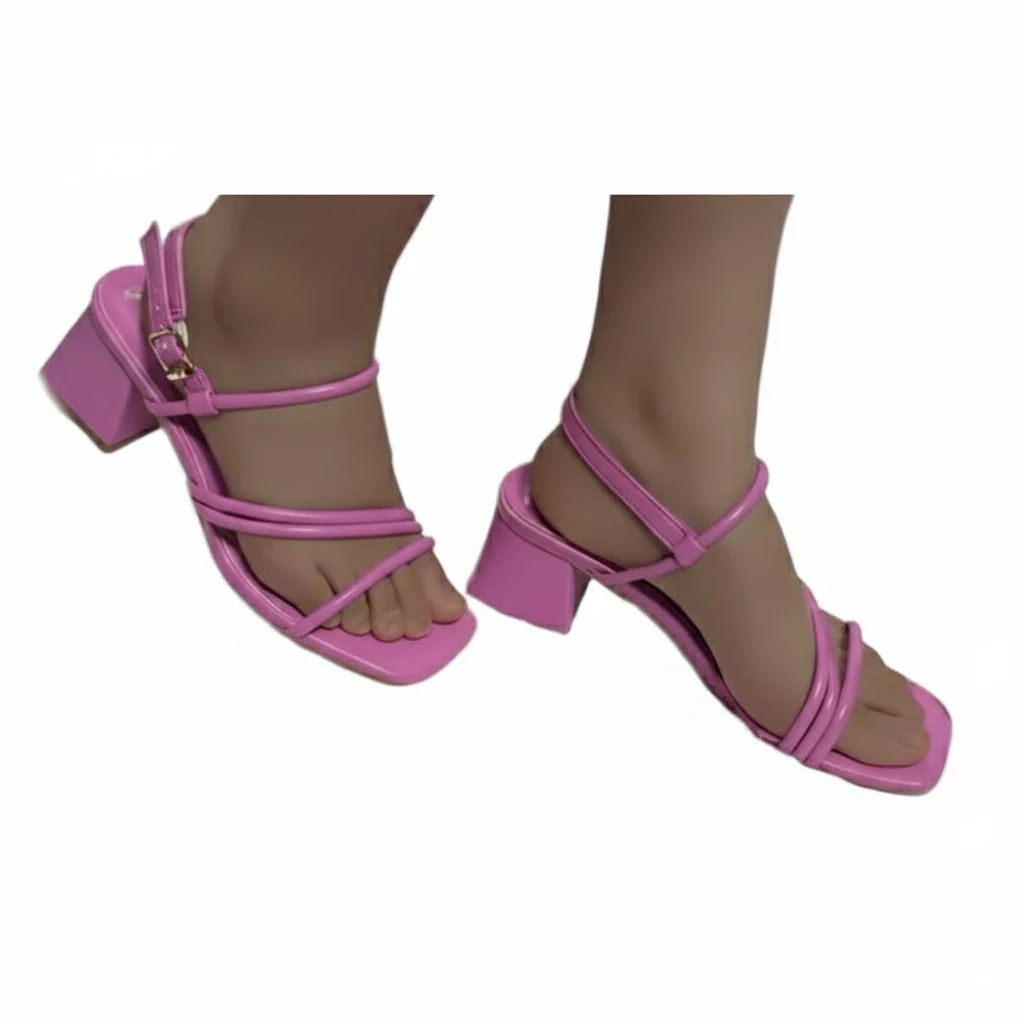 Women Minimalist Chunky Heeled Mule Sandals - Image 4