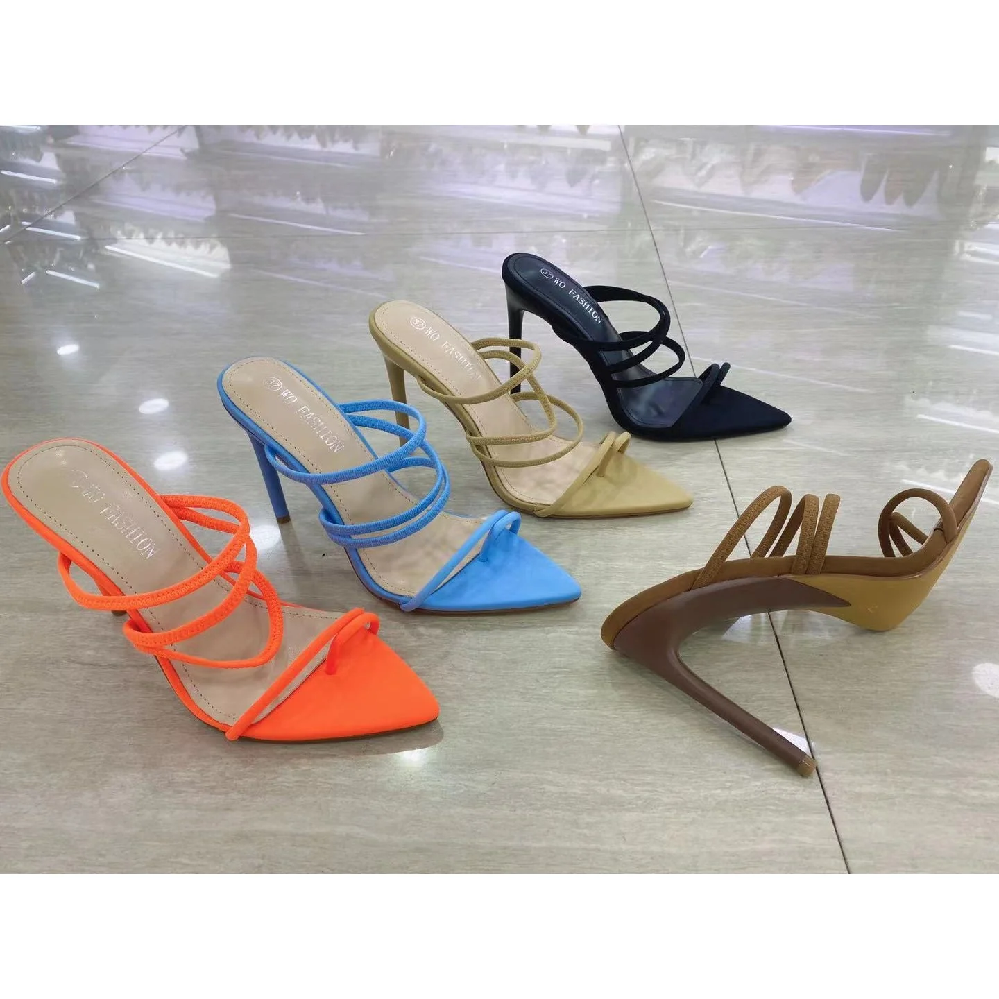 Strappy Stiletto Mules - Image 10