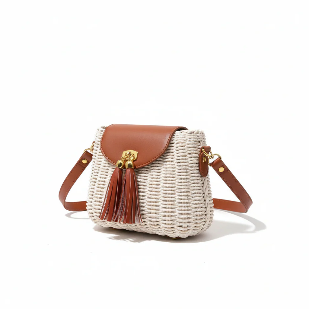 Straw Bag Big Weave Handbags Beach Shoulder Bags - Image 2
