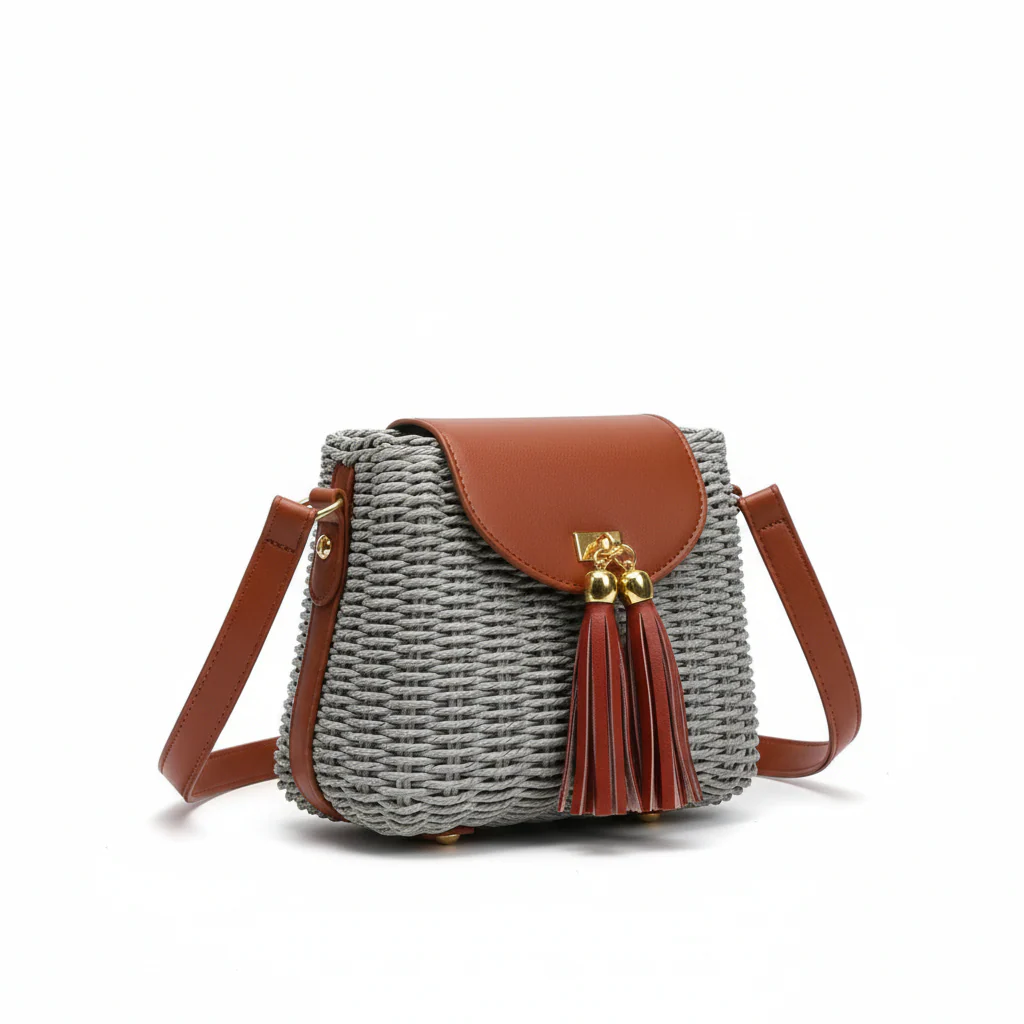 Straw Bag Big Weave Handbags Beach Shoulder Bags - Image 3