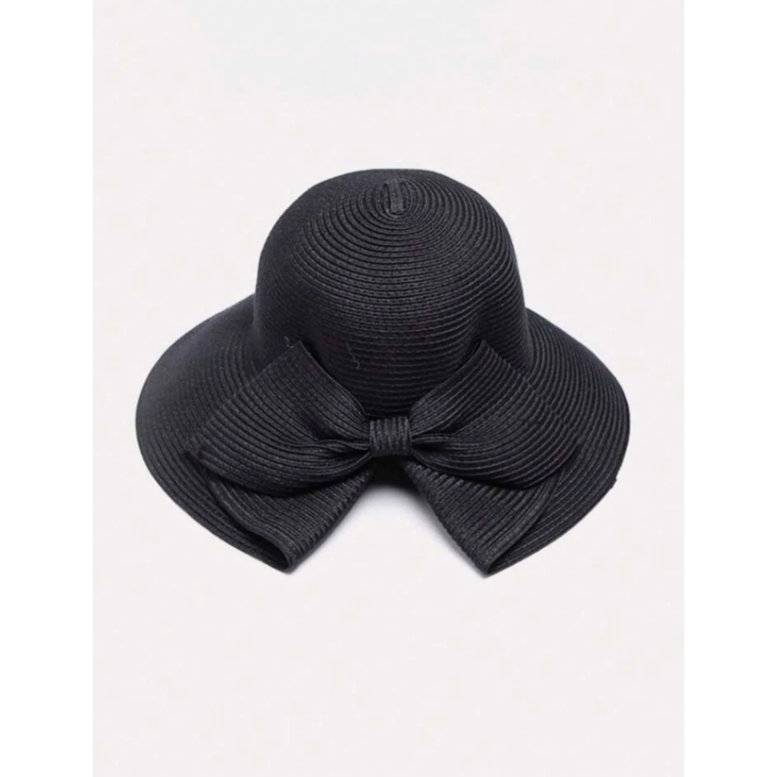 Straw Hat With Bowknot & Wide Brim Hat - Image 8