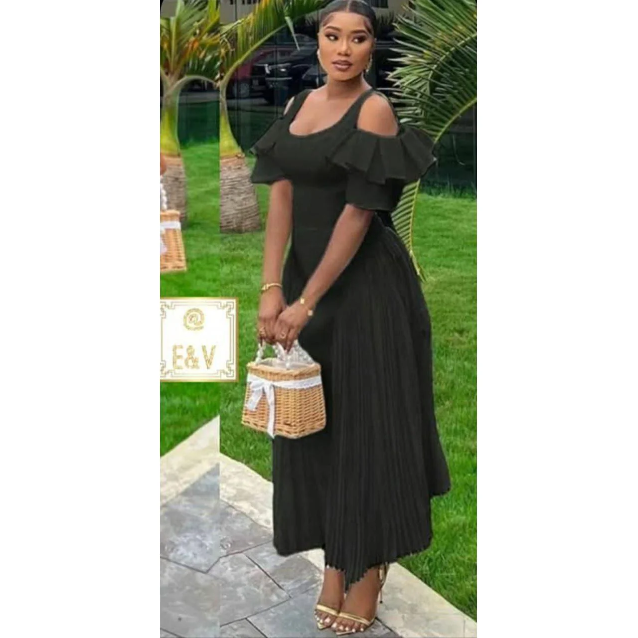 Streetwear Fashion Long Solid Dress - Image 2