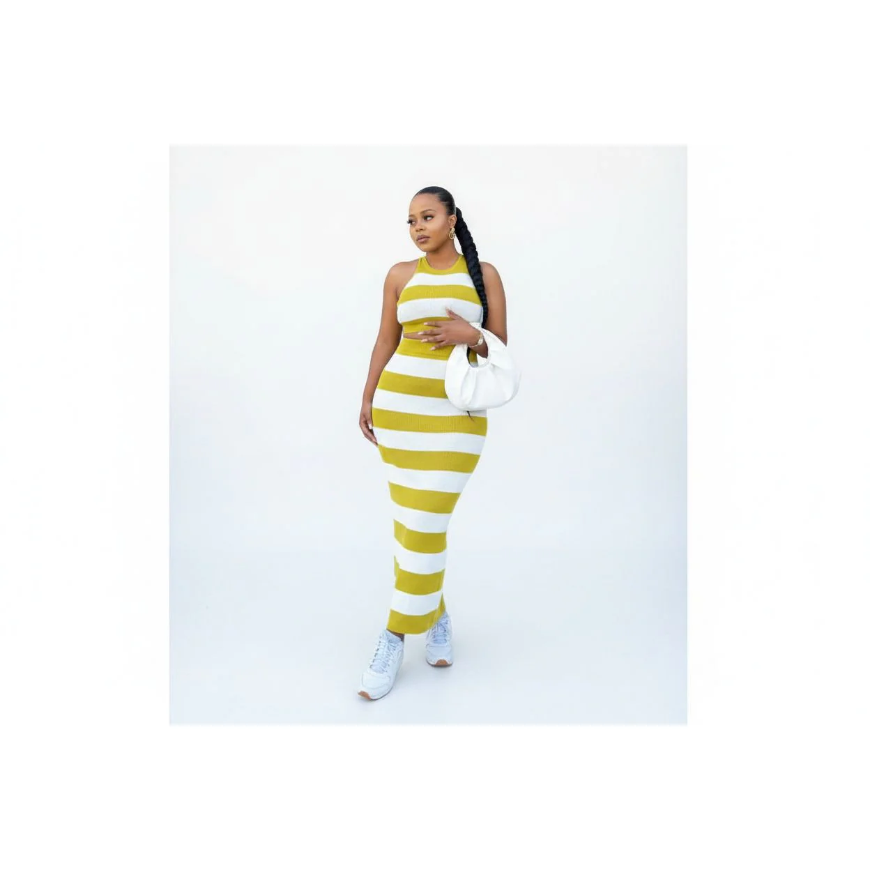 Striped Crop Top & Skirt Set - Image 4