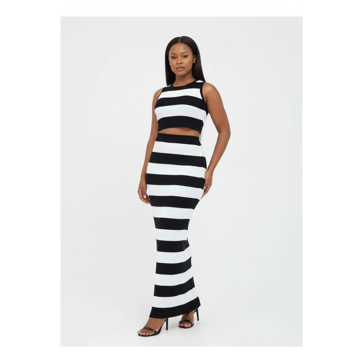 Striped Crop Top & Skirt Set - Image 5