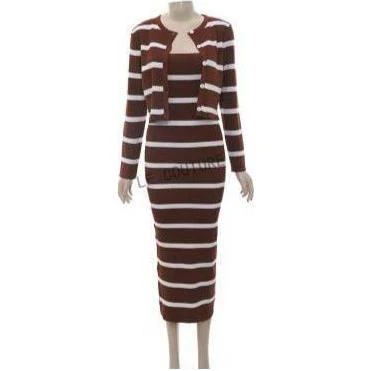 Striped Knitted 2 Piece Set - Image 5